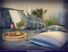 Load image into Gallery viewer, Deserts of Kutch Indigo Cushion Cover