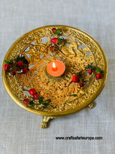 Load image into Gallery viewer, Greek statue Brass footed Fruit Bowl
