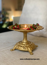 Load image into Gallery viewer, Greek statue Brass footed Fruit Bowl
