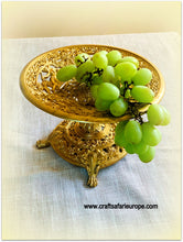 Load image into Gallery viewer, Greek statue Brass footed Fruit Bowl