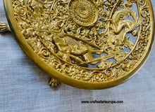 Load image into Gallery viewer, Greek statue Brass footed Fruit Bowl

