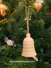 Load image into Gallery viewer, White Wooden Christmas Tree Ornament