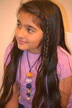 Load image into Gallery viewer, 3 beads Fabric Necklace
