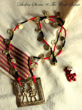 Load image into Gallery viewer, Dhokra Red and Black Coin Necklace
