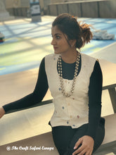 Load image into Gallery viewer, Silver 2 layer Dholki necklace
