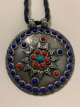Load image into Gallery viewer, Gem studded Blue silver Pendant
