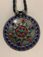 Load image into Gallery viewer, Gem studded Blue silver Pendant