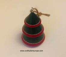 Load image into Gallery viewer, Green Wooden Christmas Tree Ornament
