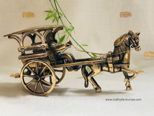 Load image into Gallery viewer, Brass Horse and Carriage Ornament
