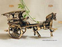 Load image into Gallery viewer, Brass Horse and Carriage Ornament