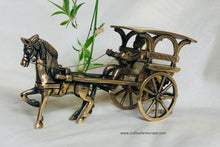 Load image into Gallery viewer, Brass Horse and Carriage Ornament
