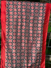 Load image into Gallery viewer, Red and Grey Ikkat Scarf