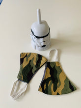 Load image into Gallery viewer, Reversible Kids Camoflauge mask
