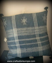 Load image into Gallery viewer, Large Kutch Indigo Cushion Cover
