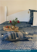 Load image into Gallery viewer, Deserts of Kutch Indigo Cushion Cover

