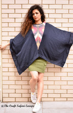 Load image into Gallery viewer, Navy Blue Kaftan  Top
