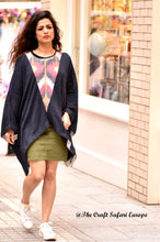 Load image into Gallery viewer, Navy Blue Kaftan  Top

