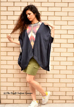 Load image into Gallery viewer, Navy Blue Kaftan  Top
