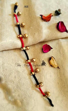 Load image into Gallery viewer, Red and Black Dhokra Anklet
