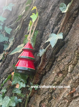 Load image into Gallery viewer, Red Wooden Christmas Tree Ornament
