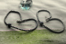 Load image into Gallery viewer, Silver Black  Beaded Anklets
