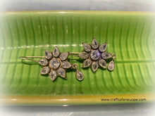 Load image into Gallery viewer, Sterling Silver White cut stone Earring
