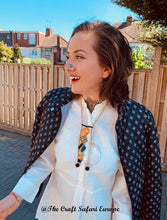 Load image into Gallery viewer, Yellow Black Fabric Necklace
