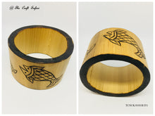 Load image into Gallery viewer, Hand carved Bamboo  bangle
