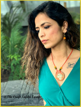 Load image into Gallery viewer, Kerala Mural Necklace Earring Set
