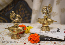 Load image into Gallery viewer, Peacock Diya Lamp
